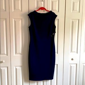Sheath Dress: Navy Blue